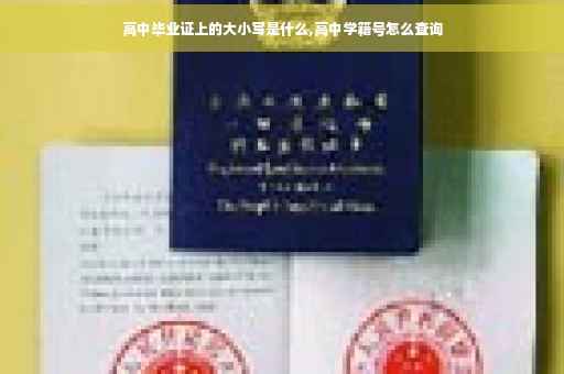 高中毕业证上的大小写是什么,高中学籍号怎么查询