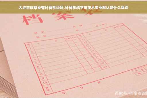 大连东软毕业有计算机证吗,计算机科学与技术专业默认是什么级别