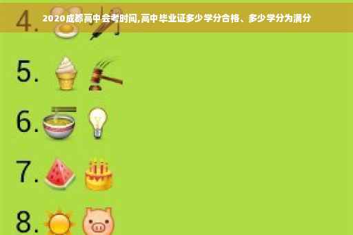 2020成都高中会考时间,高中毕业证多少学分合格、多少学分为满分
