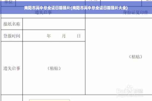 南阳市高中毕业证日期图片(南阳市高中毕业证日期图片大全)
