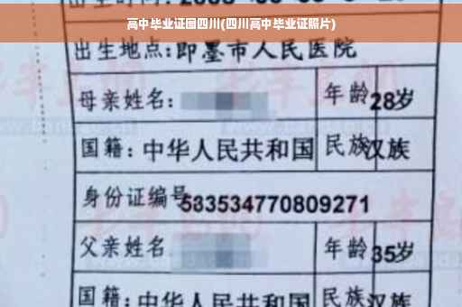 高中毕业证图四川(四川高中毕业证照片)
