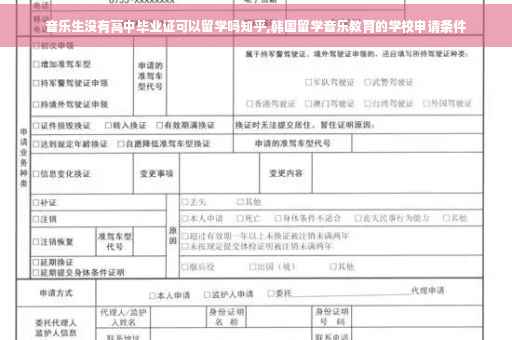 音乐生没有高中毕业证可以留学吗知乎,韩国留学音乐教育的学校申请条件