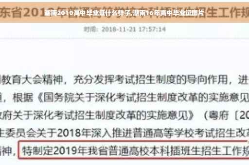 湖南2010高中毕业证什么样子,湖南16年高中毕业证图片