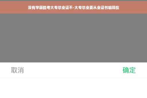 没有学籍能考大专毕业证不-大专毕业要从业证书嘛现在