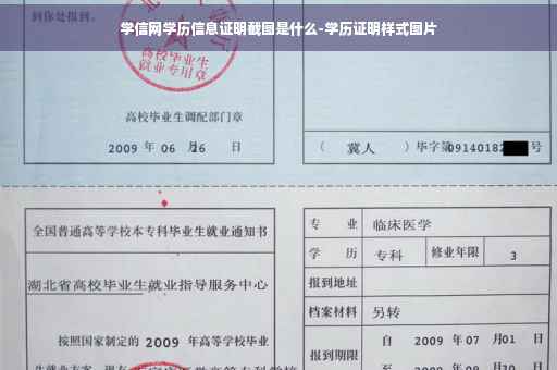 学信网学历信息证明截图是什么-学历证明样式图片