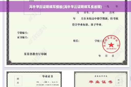 高中学历证明填写模板(高中学历证明填写模板图)