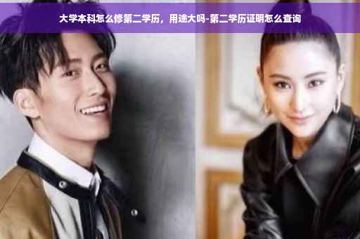 大学本科怎么修第二学历，用途大吗-第二学历证明怎么查询
