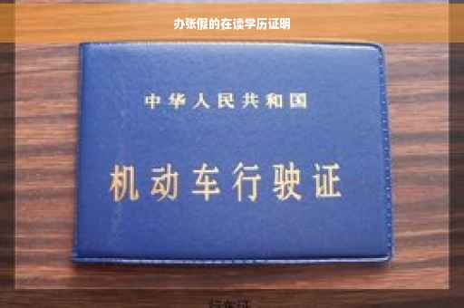 办张假的在读学历证明
