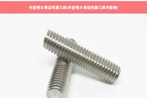 中职考大专证书要几级(中职考大专证书要几级才能考) 中职考大专证书要几级(中职考大专证书要几级才能考)