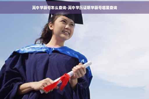 高中学籍号怎么查询-高中学历证明学籍号哪里查询