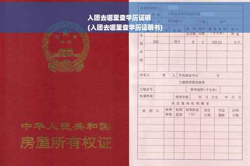 入团去哪里查学历证明
(入团去哪里查学历证明书)