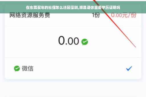 在东莞买年的社保怎么迁回深圳,顺昌退休需要学历证明吗
