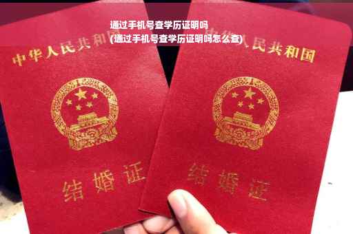通过手机号查学历证明吗
(通过手机号查学历证明吗怎么查)