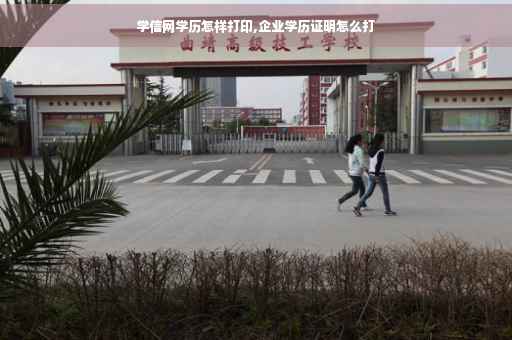 学信网学历怎样打印,企业学历证明怎么打

