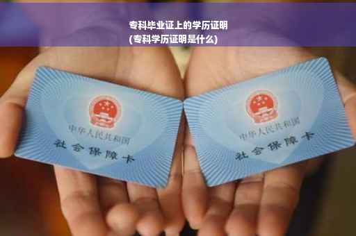 专科毕业证上的学历证明
(专科学历证明是什么)