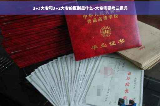 2+3大专和3+2大专的区别是什么-大专需要考三级吗