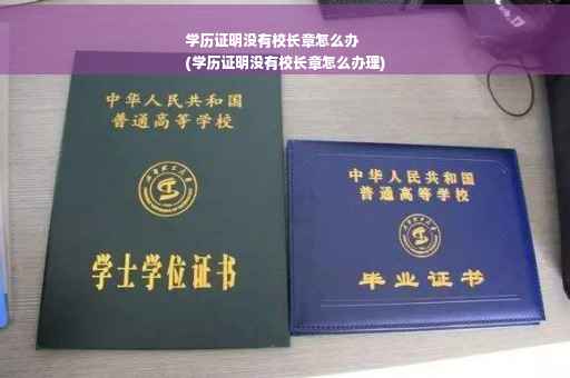 学历证明没有校长章怎么办
(学历证明没有校长章怎么办理)