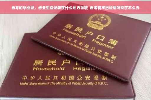 自考的毕业证，毕业生登记表在什么地方领取-自考有学历证明吗现在怎么办
