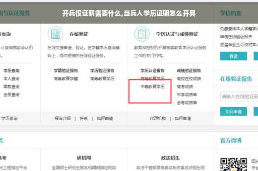 开兵役证明需要什么,当兵人学历证明怎么开具
