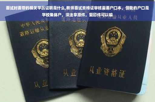 面试时要带的相关学历证明是什么,教师面试资格证审核需要户口本，但我的户口是学校集体户，没法拿原件，复印件可以嘛