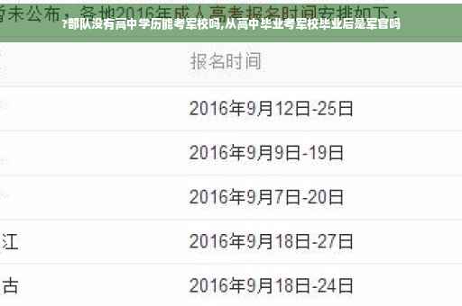?部队没有高中学历能考军校吗,从高中毕业考军校毕业后是军官吗