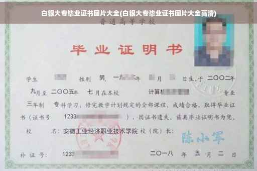 白银大专毕业证书图片大全(白银大专毕业证书图片大全高清)