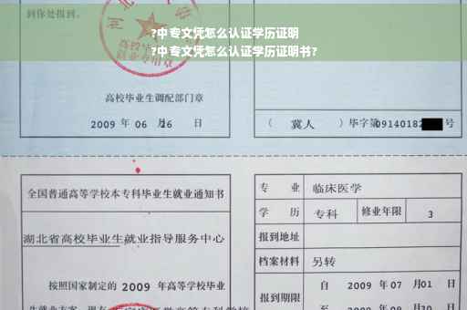 ?中专文凭怎么认证学历证明
?中专文凭怎么认证学历证明书?
