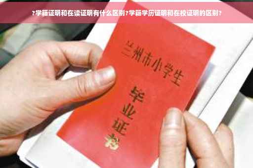 ?学籍证明和在读证明有什么区别?学籍学历证明和在校证明的区别?