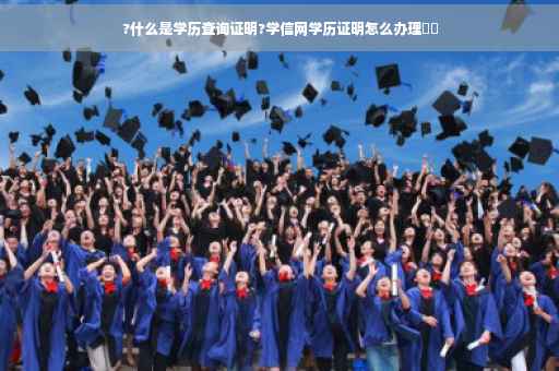 ?什么是学历查询证明?学信网学历证明怎么办理⚡️