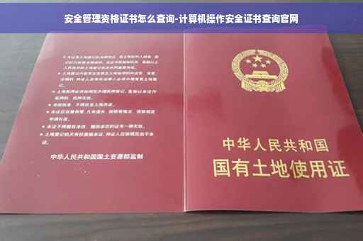 安全管理资格证书怎么查询-计算机操作安全证书查询官网