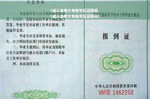 ?成人自考大专有学历证明吗
?成人自考大专有学历证明吗?