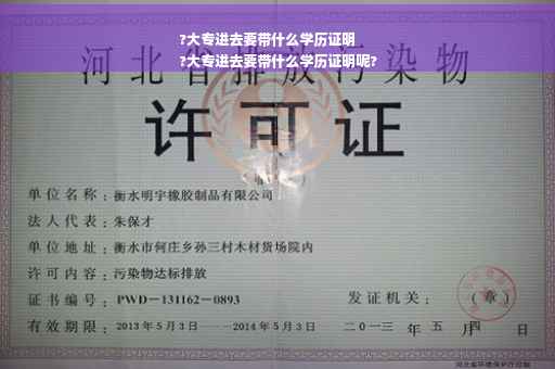 ?大专进去要带什么学历证明
?大专进去要带什么学历证明呢?