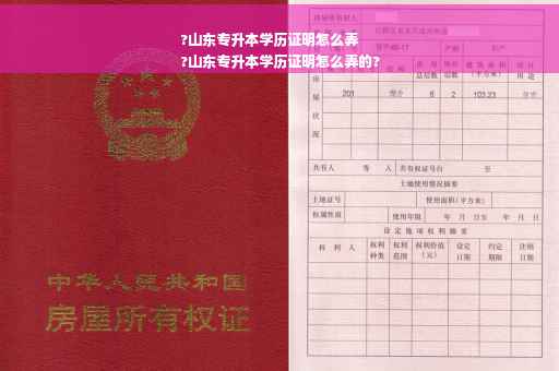 ?山东专升本学历证明怎么弄
?山东专升本学历证明怎么弄的?