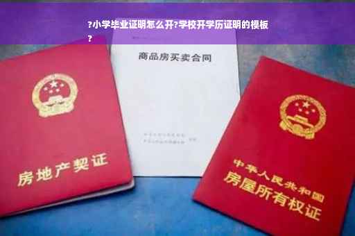 ?小学毕业证明怎么开?学校开学历证明的模板
?