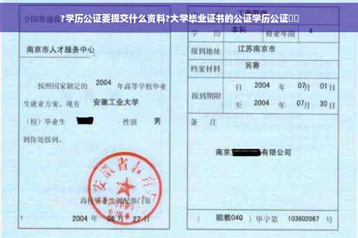 ?学历公证要提交什么资料?大学毕业证书的公证学历公证⚡️