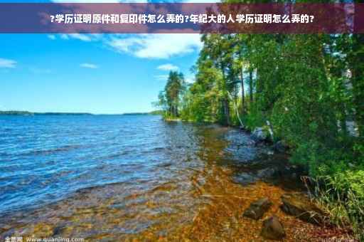 ?学历证明原件和复印件怎么弄的?年纪大的人学历证明怎么弄的?