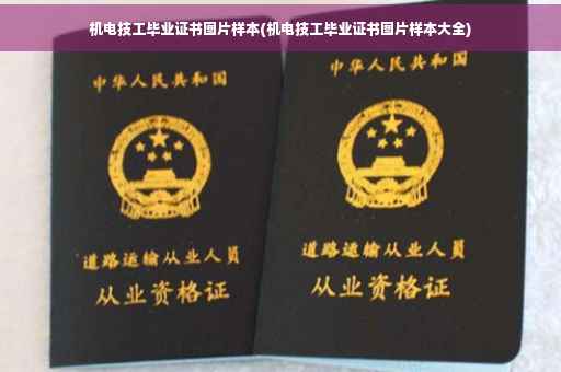 机电技工毕业证书图片样本(机电技工毕业证书图片样本大全)