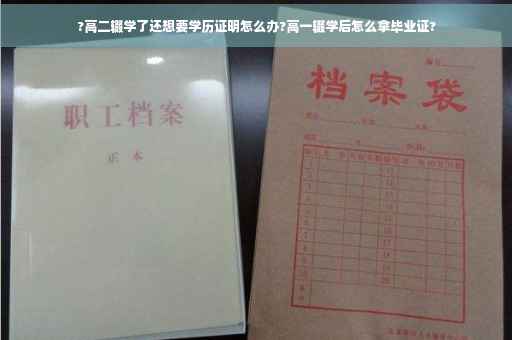 ?高二辍学了还想要学历证明怎么办?高一辍学后怎么拿毕业证?