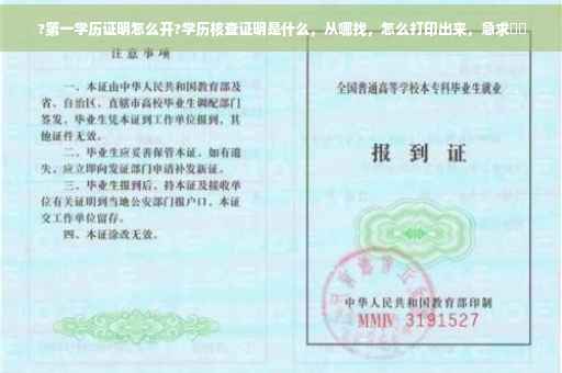 ?第一学历证明怎么开?学历核查证明是什么，从哪找，怎么打印出来，急求⚡️