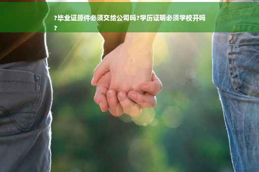 ?毕业证原件必须交给公司吗?学历证明必须学校开吗
?