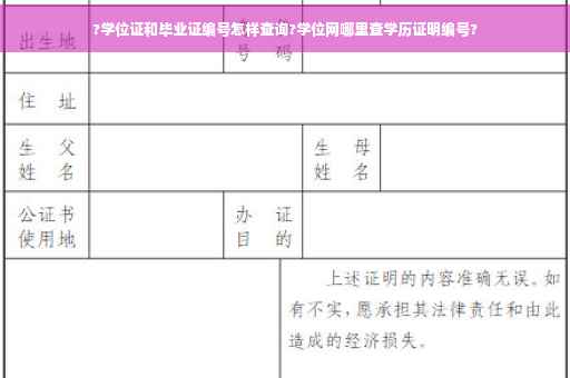 ?学位证和毕业证编号怎样查询?学位网哪里查学历证明编号?