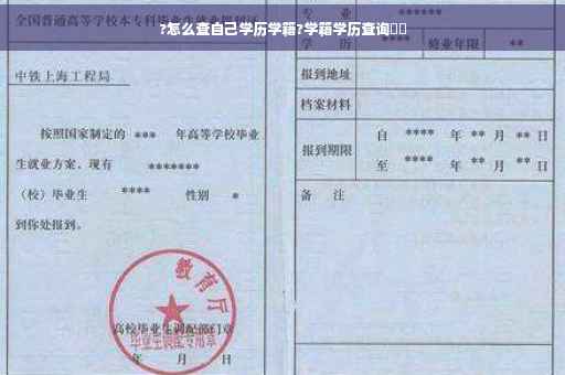?怎么查自己学历学籍?学籍学历查询⚡️