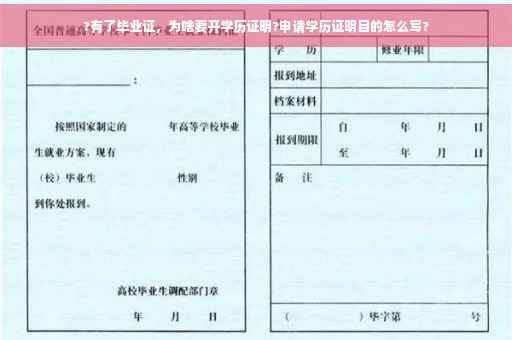 ?有了毕业证，为啥要开学历证明?申请学历证明目的怎么写?