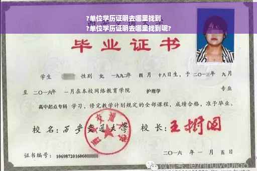 ?单位学历证明去哪里找到
?单位学历证明去哪里找到呢?