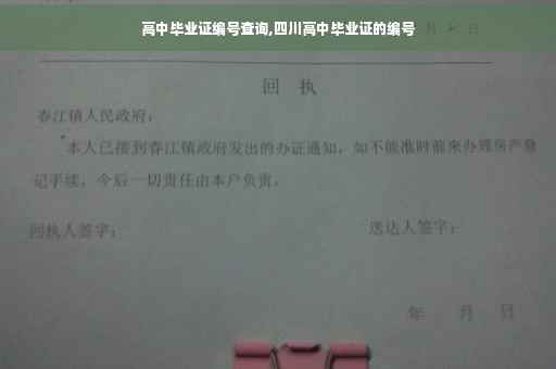 高中毕业证编号查询,四川高中毕业证的编号