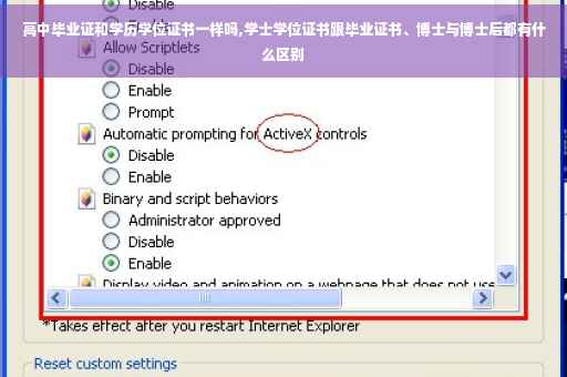 高中毕业证和学历学位证书一样吗,学士学位证书跟毕业证书、博士与博士后都有什么区别