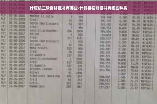 计算机三级资格证书有哪些-计算机技能证书有哪些种类