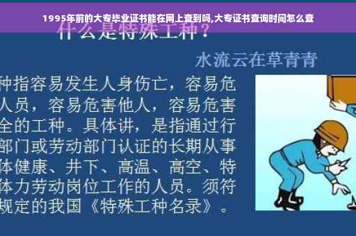 1995年前的大专毕业证书能在网上查到吗,大专证书查询时间怎么查