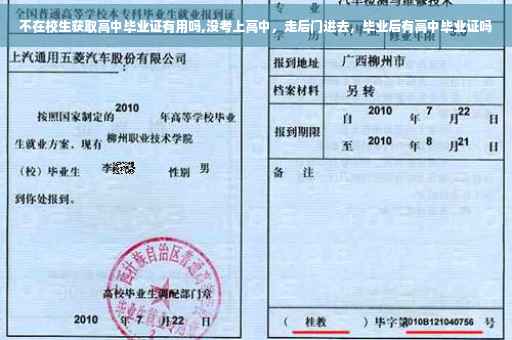 不在校生获取高中毕业证有用吗,没考上高中，走后门进去，毕业后有高中毕业证吗