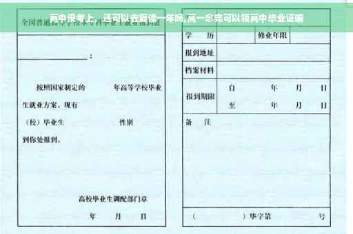 高中没考上，还可以去复读一年吗,高一念完可以领高中毕业证嘛